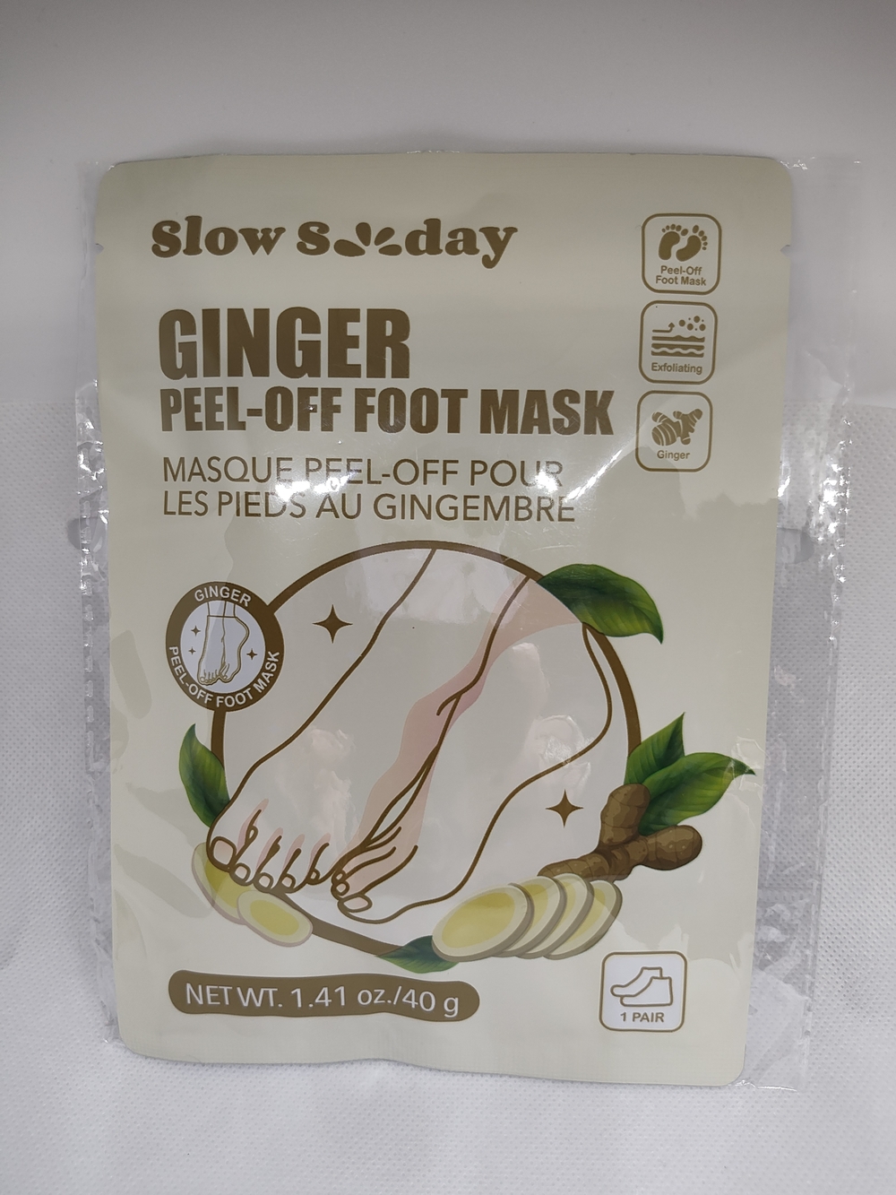 Ginger Peel-Off Foot Mask — Cream
